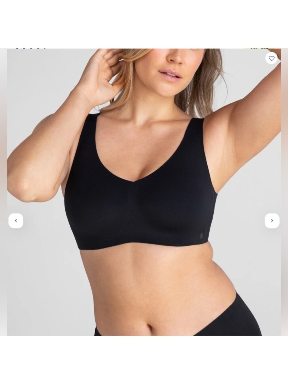 Honeylove SoftForm Pullover Bra Woman Large 38 B/C Black Padded Wireless NEW